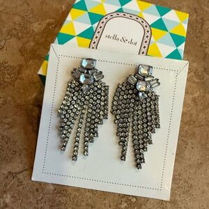 Stella & Dot Glamorous 2-in-1 Crystal Earrings